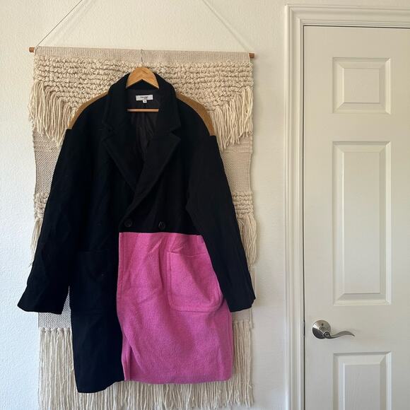 Peter Som Colorblock Wool Coat - Picture 1 of 9